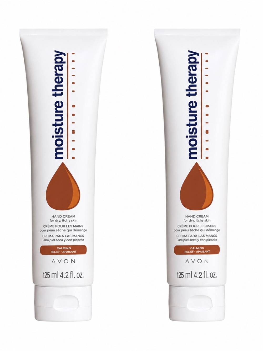 AVON 2 PK MOISTURE THERAPY CALMING RELIEF HAND CREAM 4.2 OZ (NEW WITH TAGS)